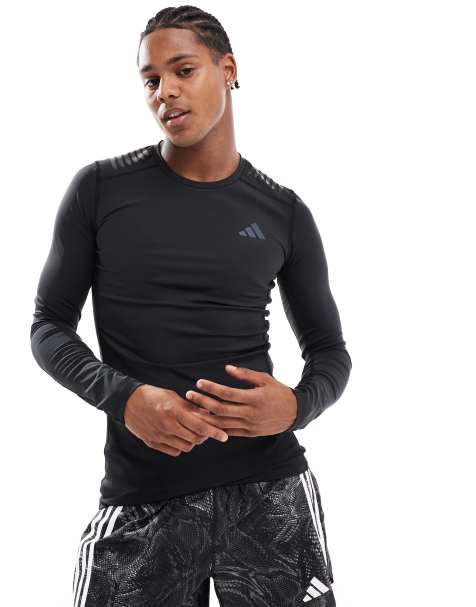 adidas Performance – Techfit Control x RHEON – Langärmliges Shirt in Schwarz - view 1