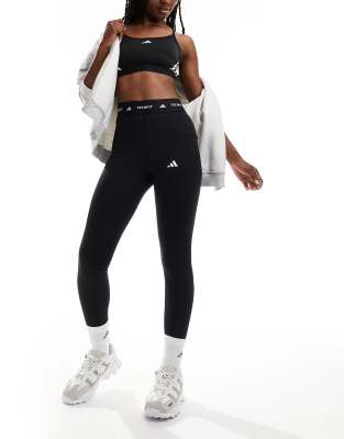 adidas performance - Techfit - Leggings in voller Länge in Schwarz mit versteckten Taschen