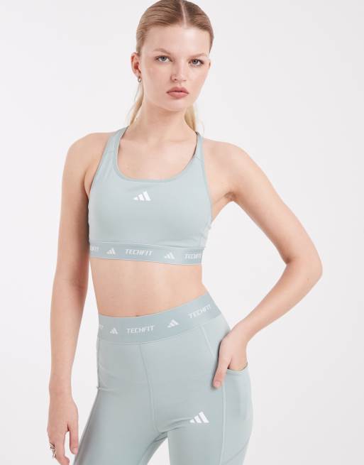 adidas performance - Techfit - Reggiseno color salvia wonder
