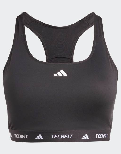 adidas Performance - Techfit - Sort og Plus Size sports-bh
