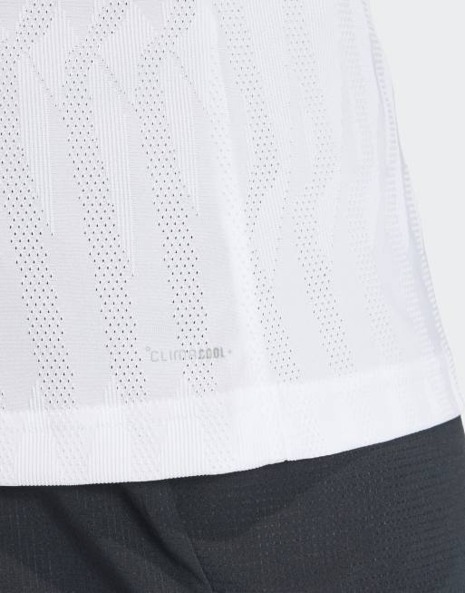 adidas performance – Tennis Climacool airchill Freelift – Biała koszulka polo, 3 z 4