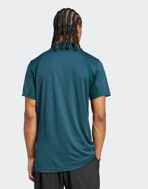 adidas performance Tennis Climacool Freelift polo shirt in aurora ivy, 3 of 4