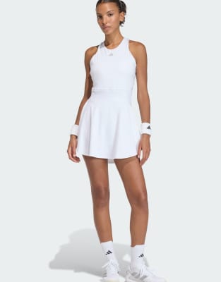 adidas Performance - Tennis - Climacool-Kleid in Weiß mit Ringerrücken