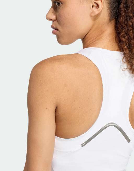 adidas Performance - Tennis Climacool Midi Pro - Camiseta blanca de largo medio sin mangas, 4 de 4