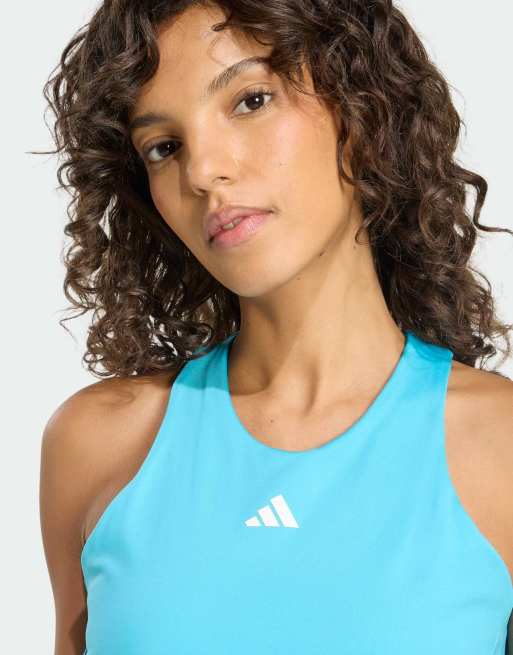 adidas Performance – Tennis Climacool – Turkusowy top bez rękawów, 3 z 4