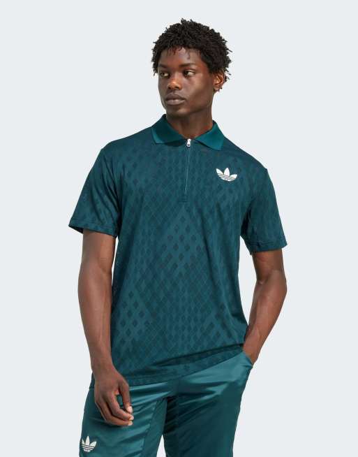 adidas performance Tennis pro climacool+ freelift polo shirt in aurora ivy