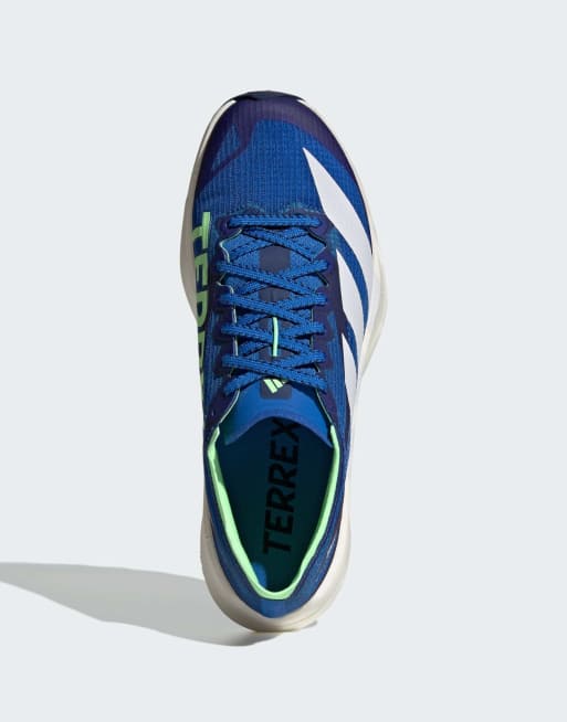 adidas Performance - Terrex Agravic Speed 2 Trail - Hardloopschoenen in blauw / grijs / limoengroen, 2 van 4