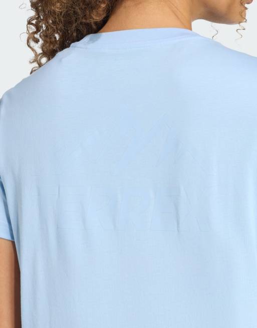 adidas Performance – Terrex – Blå t-shirt med bergstryck, 2 av 4