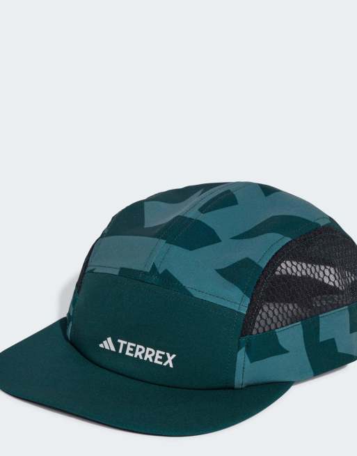 adidas Performance – Terrex Climacool – Turkusowo-zielona 5-panelowa czapka z daszkiem