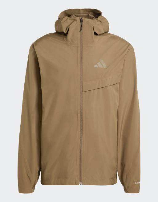 adidas Performance - Terrex - Climaproof 2 - Gelaagd regenjack in bruin oxide, 3 van 4