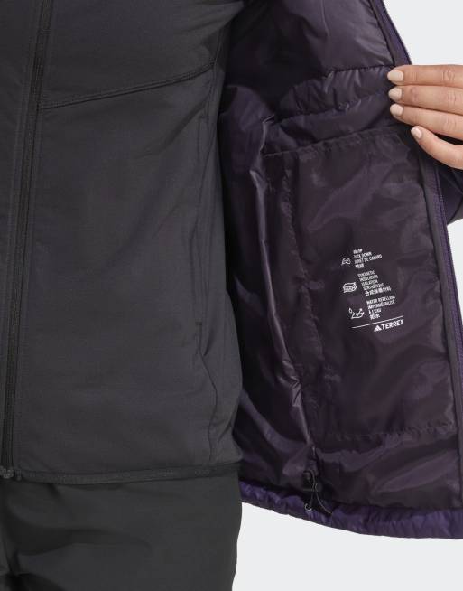 adidas Performance - Terrex Climawarm - Doudoune légère à capuche - Prune aurora/noir aurora, 4 de 4
