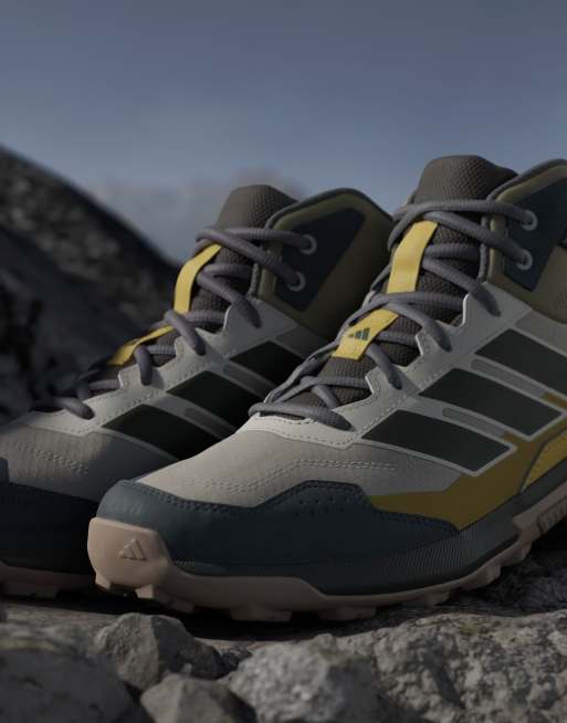 adidas performance Terrex eastrail 3 mid climaproof hiking shoes in light brown / shadow olive, 7 of 7