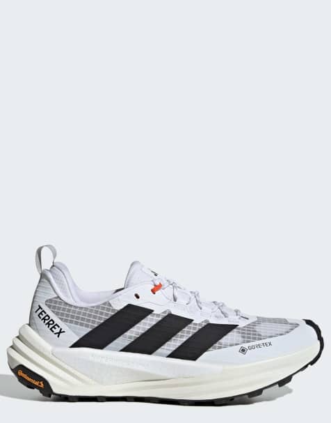 adidas performance Terrex freehiker 3 low gore-tex hiking shoes in cloud white / core black - view 1