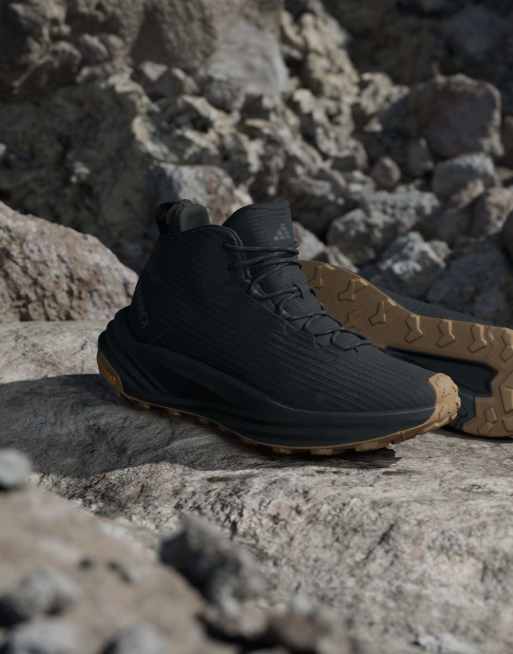 adidas performance Terrex freehiker 3 mid gore-tex hiking shoes in core black / core black, 6 of 7