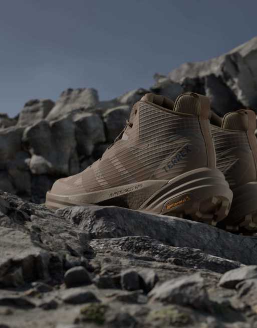 adidas performance Terrex freehiker 3 mid gore-tex hiking shoes in khaki six / brown oxide, 4 of 7