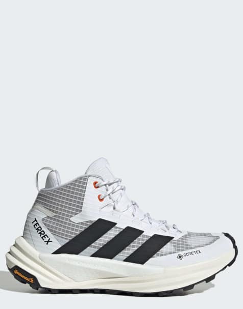 adidas Performance Terrex freehiker 3 mid gore-tex hiking trainers in white and black - view 1