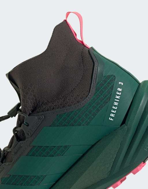 adidas Performance Terrex freehiker 3 ultra Gore-Tex vandresneakers i grøn og sort, 3 af 7