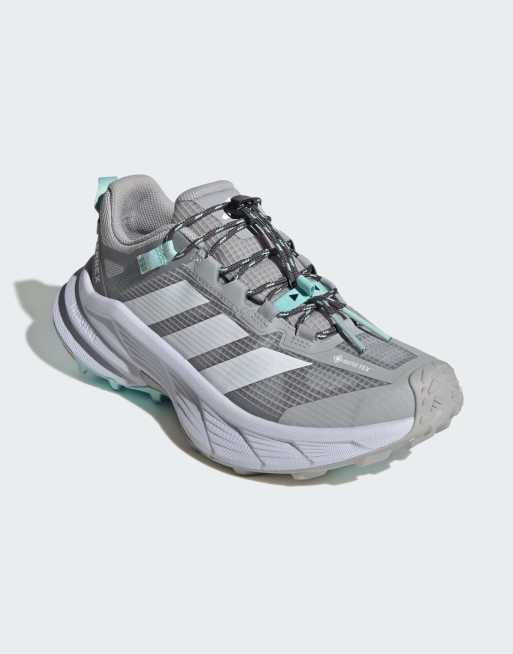 adidas performance Terrex freehiker sl gore-tex hiking shoes in dash grey / cloud white, 6 of 7