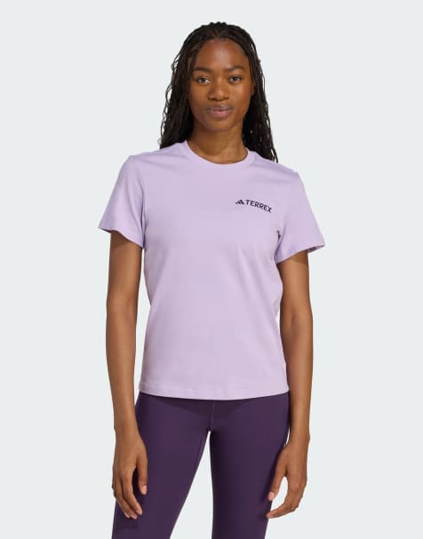 adidas performance Terrex graphic tee in powder plum - view 1