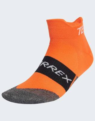 adidas Performance - Terrex heat. rdy Trail Running Speed - Knöchelsocken in Semi Impact Orange/Weiß