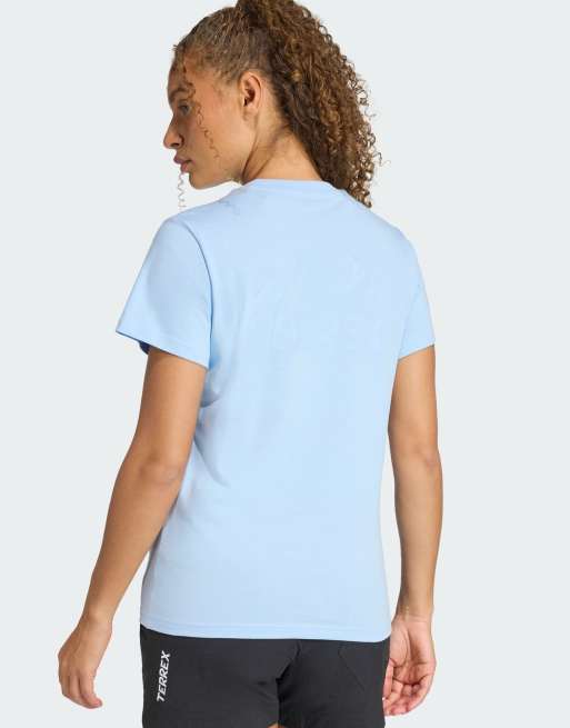 adidas Performance - Terrex Mountain - Blå T-shirt med grafik, 4 af 4