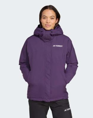adidas Performance - Terrex Multi - 2-Lagen-Jacke mit Rain. RDY-Technologie und Isolierung in Aurora Plum-Lila