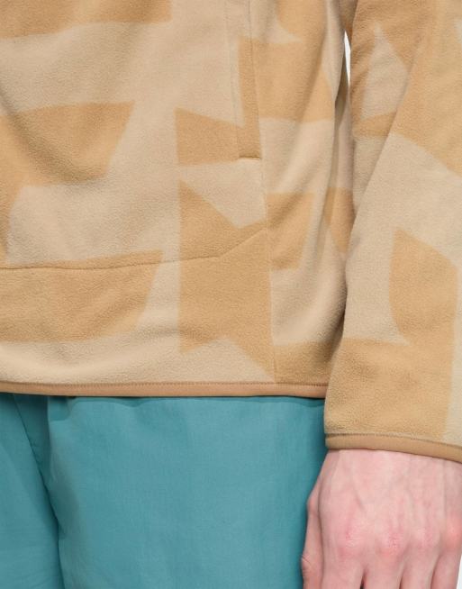 adidas Performance – Terrex Multi – Beige och ljusbeige, mönstrad jacka i fleece med dragkedja, 3 av 4