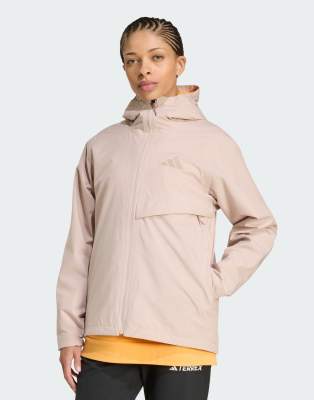 adidas Performance - Terrex Multi Climaproof - 2-lagige Regenjacke in Wonder Taupe-Neutral