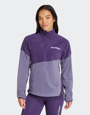 adidas Performance - Terrex Multi Climawarm - Fleece-Anorak in Aurora Plum / Preloved Violet-Lila