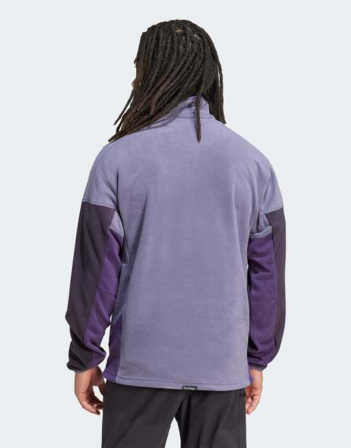 adidas Performance - Terrex Multi - Climawarm - Fleece anorak in preloved violet en aurora zwart, 2 van 4