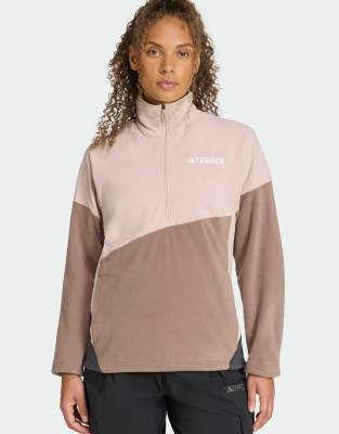 adidas Performance - Terrex Multi Climawarm - Fleece-Anorak in Wonder Taupe / Trace Brown-Neutral