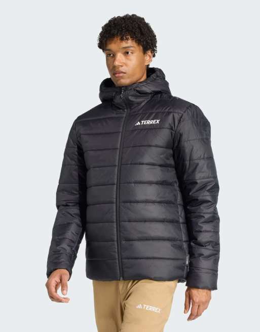 adidas performance Terrex multi essentials climawarm insulated hooded jacket in black