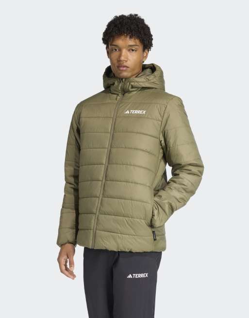 adidas Performance – Terrex Multi Essentials – Wattierte Jacken in Oliv-Strata mit Climawarm-Technologie und Kapuze