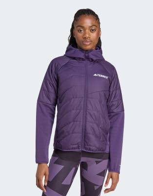 adidas Performance - Terrex Multi - Hybridjacke mit Kapuze und Climawarm-Isolierung in Aurora-Pflaume-Lila