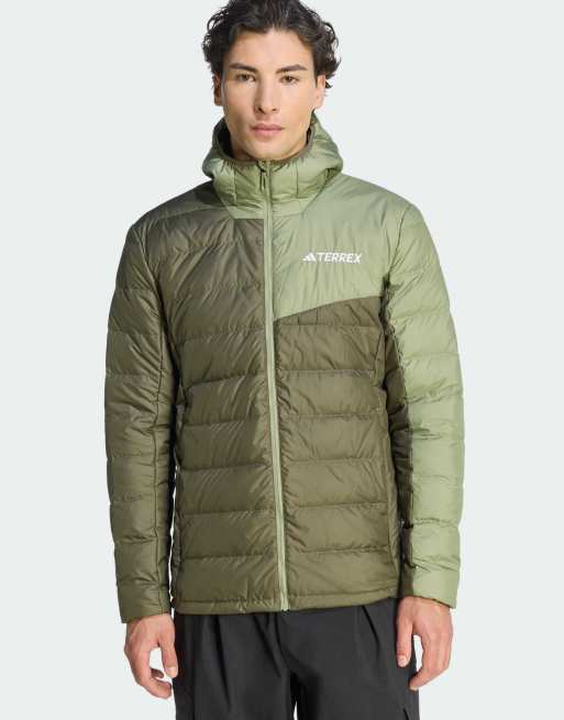 adidas performance - Terrex multi light down Climawarm - Giacca con cappuccio color oliva strata/verde tenda