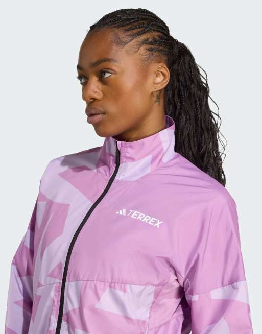 adidas performance Terrex multi printed wind jacket in preloved