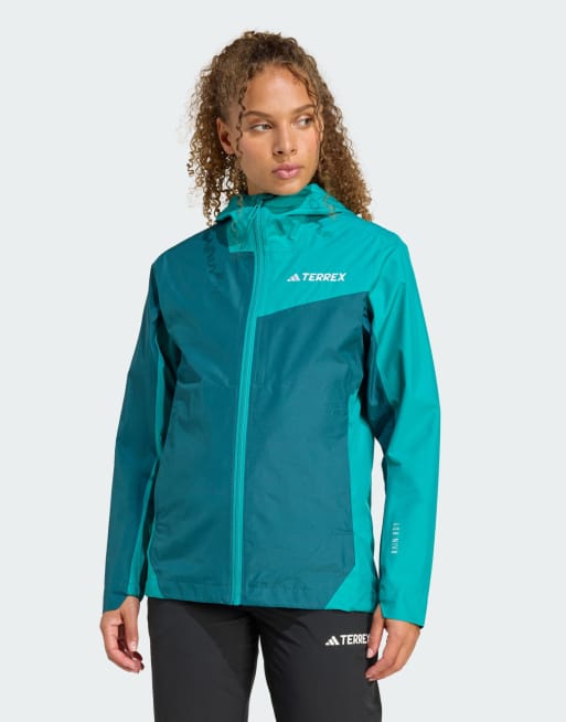 adidas Performance - Terrex Multi Rain.RDY - Giacca 2,5 l color verde mystery /verde-azzurro puro