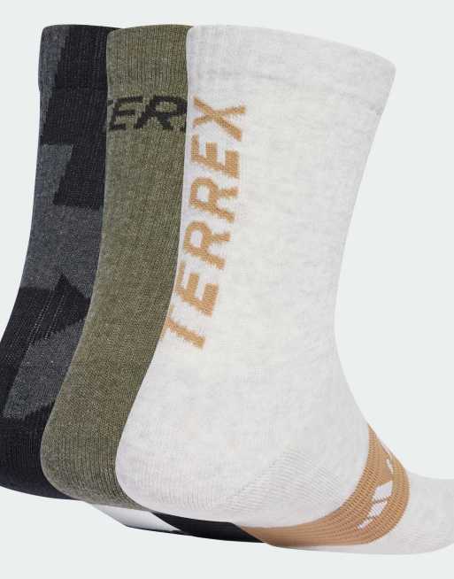 adidas Performance - TERREX - Set van 3 paar sokken in zwart, olijfgroen strata en wit, 2 van 3