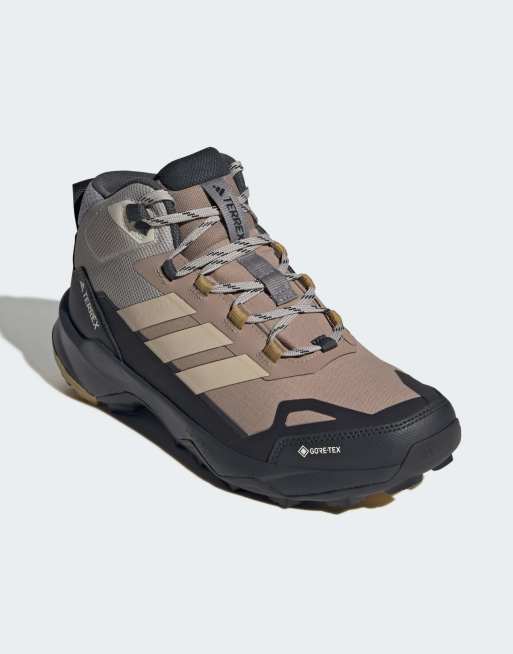 adidas Performance Terrex skychaser AX5 mellanhöga Gore-Tex-vandringsskor i brunt och svart, 6 av 7