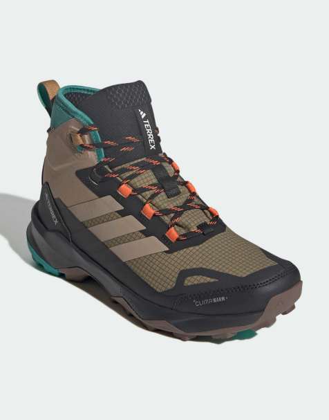 adidas performance Terrex skychaser ax5 mid gore-tex climawarm+ hiking shoes in cardboard / blanch cargo / pur - view 1