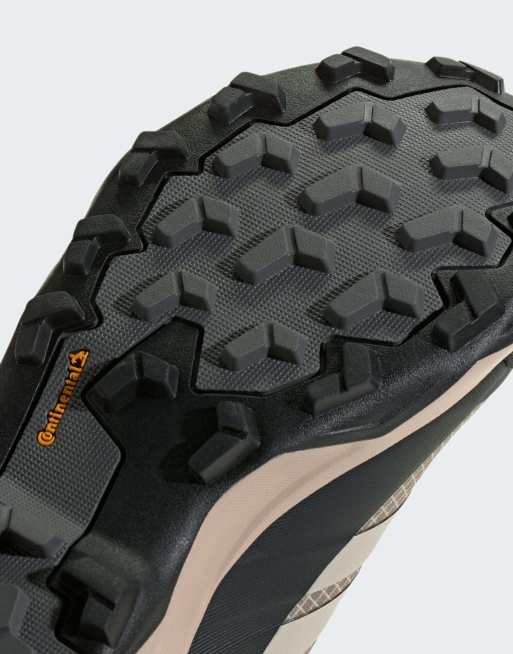 adidas performance Terrex skychaser ax5 mid gore-tex® climawarm+ hiking shoes in chalky brown / beige / dual, 4 of 7
