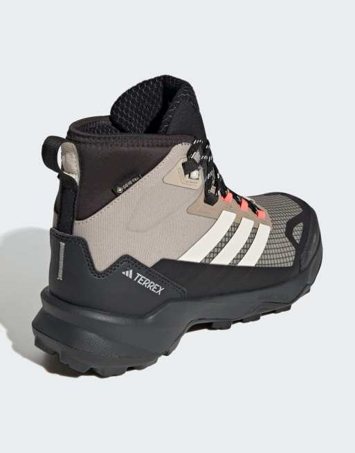 adidas Performance Terrex skychaser AX5 mid gore-tex® climawarm+ hiking trainers in beige and off white, 7 of 7