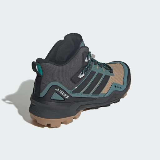 adidas performance – Terrex Skychaser Gore-tex – Brązowo-czarno-ciemnoturkusowe buty trekkingowe, 4 z 4