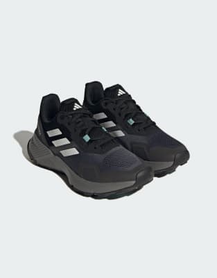 adidas Performance - TERREX Soulstride - Trailrunning-Schuhe in Core Black/Kristallweiß/Grau-Schwarz