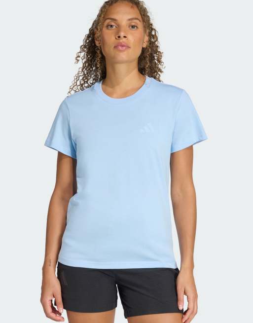 adidas Performance - Terrex - T-shirt à imprimé montagne - Bleu éclatant