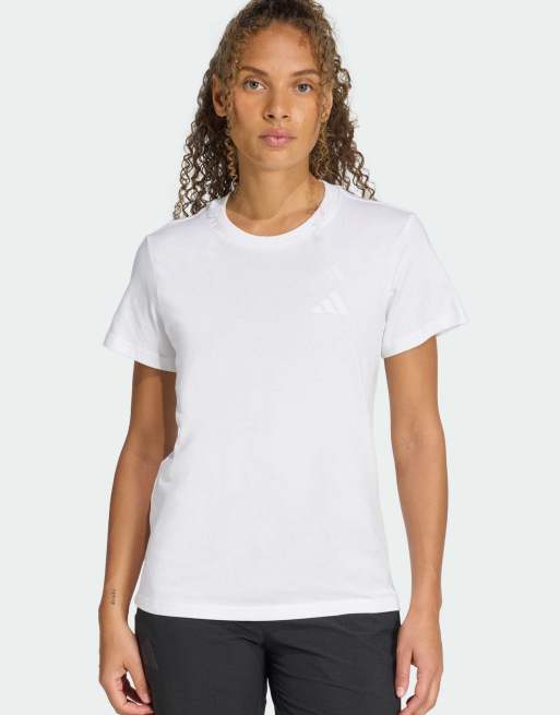 adidas performance - Terrex - T-shirt bianca con grafica di montagna