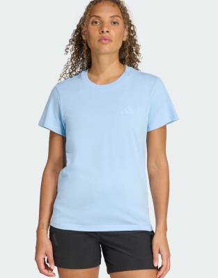 adidas Performance - Terrex - T-Shirt in Glow-Blau mit Berggrafik