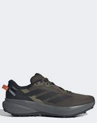adidas Performance Terrex tracefinder plus gore-tex trail running trainers in khaki and black