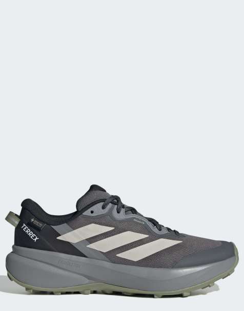 adidas Performance Terrex tracefinder plus gore-tex trail running trainers in dark grey - view 1