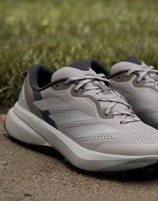 adidas performance Terrex tracefinder plus scarpe da corsa trail in khaki three / beige / aurora, 7 di 7